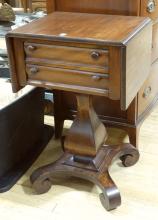 ANTIQUE DROP-LEAF WORK TABLE