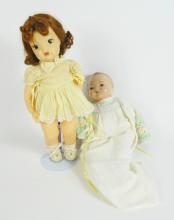 5 VINTAGE DOLLS