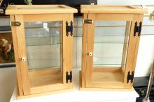 TWO TABLE TOP DISPLAY CASES