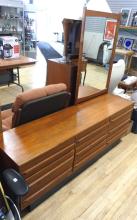 TEAK DRESSER WITH MIRROR