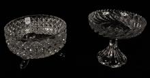 TWO PIECES OF FINE CUT CRYSTAL