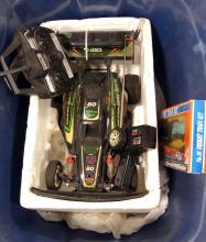 BIN OF TOY CARS AND TRUCKS
