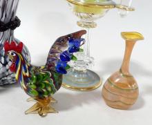 FIVE PIECES OF ART GLASS