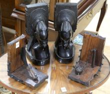 TWO PAIRS OF BOOKENDS