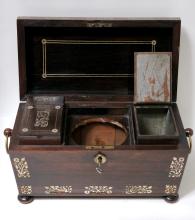 ROSEWOOD TEA CADDY