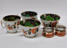 ANTIQUE CUPS AND SALTS