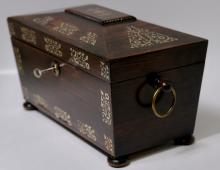 ROSEWOOD TEA CADDY