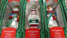 EUROPEAN GLASS CHRISTMAS ORNAMENTS