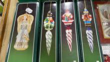 EUROPEAN GLASS CHRISTMAS ORNAMENTS