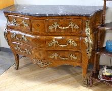 EXCEPTIONAL FRENCH BOMBE COMMODE