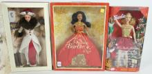 3 BARBIES IN BOXES