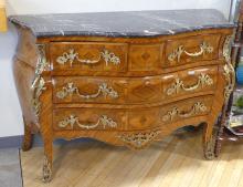 EXCEPTIONAL FRENCH BOMBE COMMODE