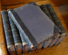 NINE LEATHER BOUND VOLUMES