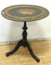VICTORIAN PAPIER MACHE TILT-TOP TABLE