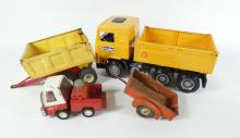 OLD TOY TRUCKS, ETC.