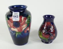 TWO MOORCROFT POTTERY VASES