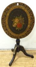 VICTORIAN PAPIER MACHE TILT-TOP TABLE