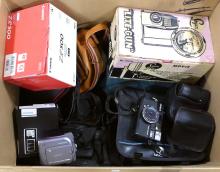 LARGE BOX LOT OF CAMERAS