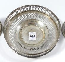 STERLING CANDLEHOLDERS AND BOWL
