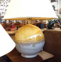 TWO MCM POTTERY TABLE LAMPS