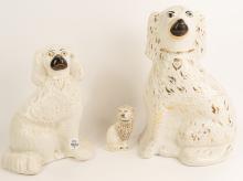 3 ANTIQUE DOG FIGURES