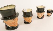 4 DOULTON CHARACTER JUGS