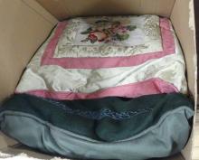 FIVE VINTAGE ACCENT PILLOWS