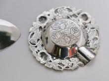 STERLING SPOON AND ASHTRAY