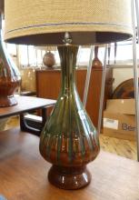 PAIR OF MCM POTTERY LAMPS