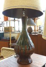 PAIR OF MCM POTTERY LAMPS