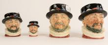 4 DOULTON CHARACTER JUGS