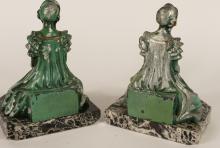 PAIR OF SPELTER BOOKENDS