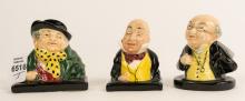 3 DOULTON DICKENS BUSTS