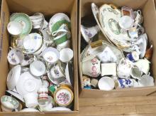 TWO BOX LOTS OF ASSORTED CHINA