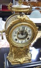 FIGURAL SPELTER CLOCK