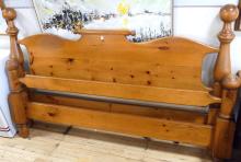 KING-SIZE PINE "CANNONBALL" BED