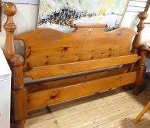 KING-SIZE PINE "CANNONBALL" BED