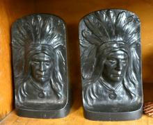 TWO PAIRS OF BOOKENDS