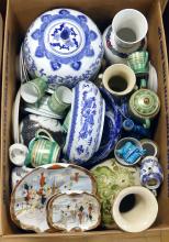 BOX LOT OF ASIAN PORCELAIN