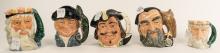 5 DOULTON CHARACTER JUGS