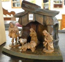 ITALIAN WOODEN NATIVITY SET