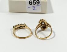 TWO 14KT GOLD RINGS