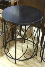 PAIR OF GRANITE TOP END TABLES