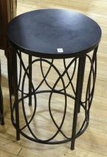 PAIR OF GRANITE TOP END TABLES