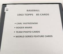 BINDER OF 1963 TOPPS BASEBALL CARDS