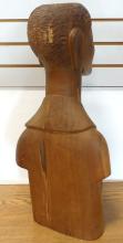 LARGE AFRICAN CARVED WOOD BUST