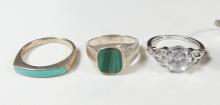 11 STERLING SILVER RINGS