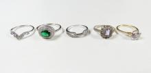 11 STERLING SILVER RINGS