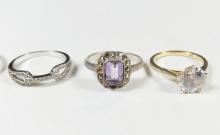 11 STERLING SILVER RINGS