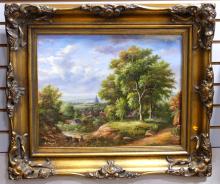 FRAMED EUROPEAN OIL PAINTING